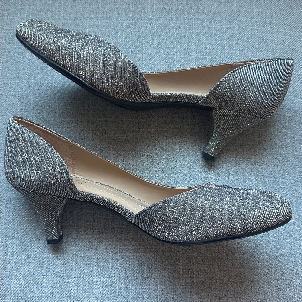 Naturalizer NS Comfort d’Orsay pump shimmering Metallic kitten heel ~2 in. *EUC* - Picture 8 of 11
